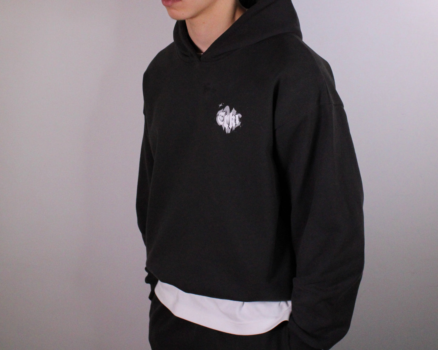 SEE THE FUTURE Oversized Charcoal Hoodie [[DREAMS. Collection]]